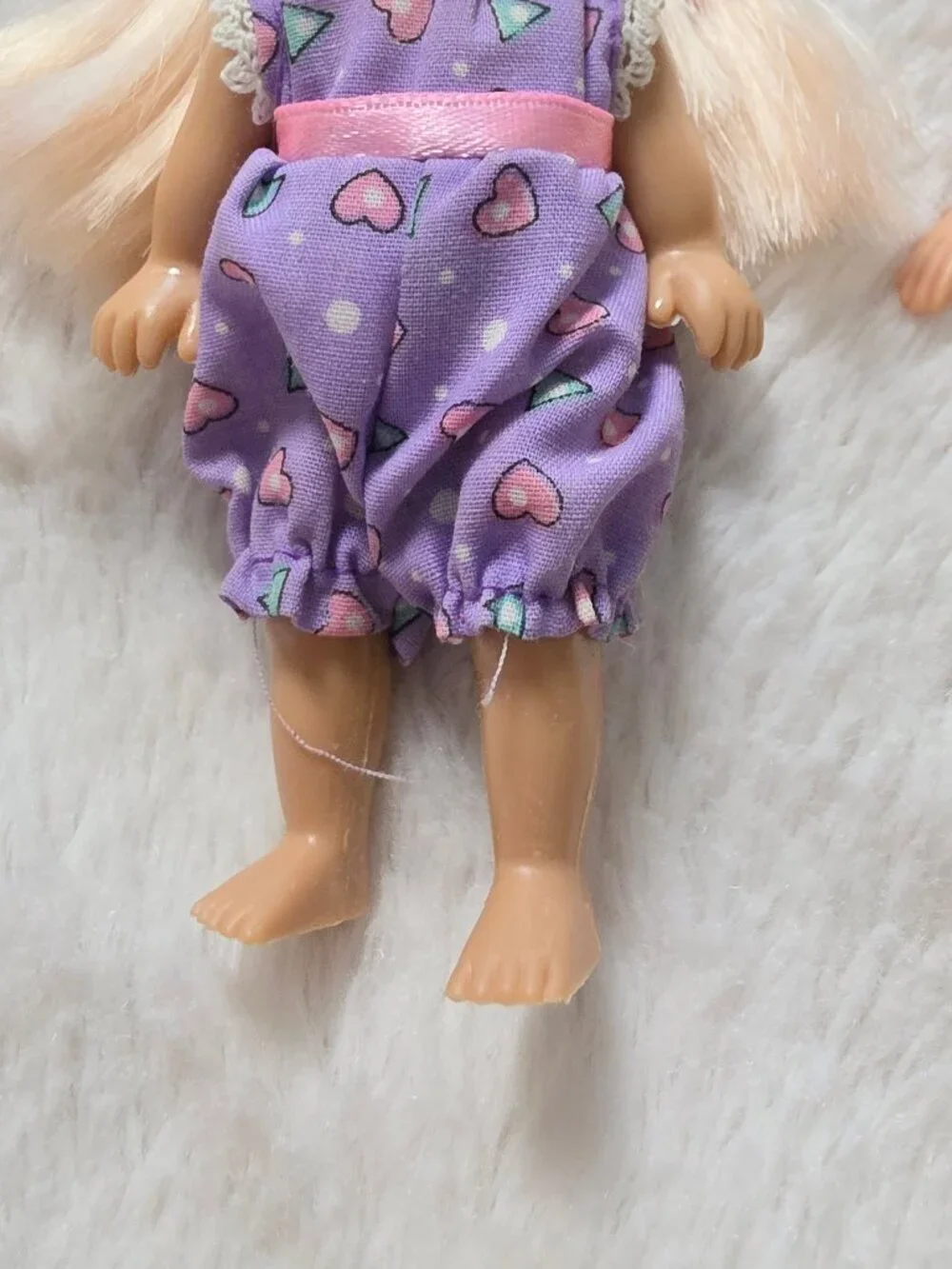 Vintage Kid Kore Dolls 1990s Lot Big Fashion Doll & Little Sister in Romper